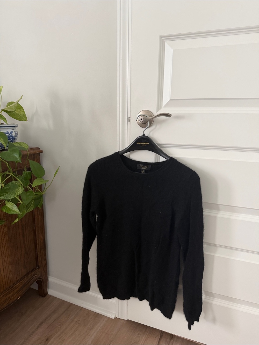 Charter Club Black Cashmere Crewneck Sweater